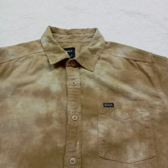 RVCA Mens Regular Fit Tie-Dye Short Sleeve Shirt Size M Cotton - Picture 5 of 10